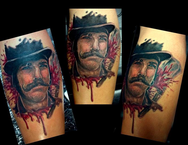 Daniel Day Lewis tattoo by Haley Adams TattooNOW